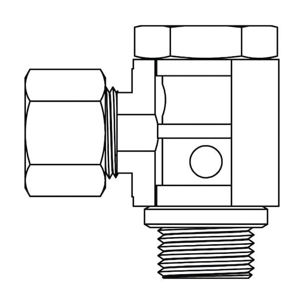 Hydraulic Fitting-Metric CompressionL15(22X1.5)-08BSPP BANJO 90